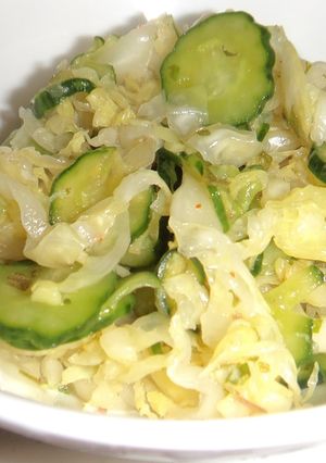 香味野菜で高原キャベツの塩もみ-レシピのメイン写真