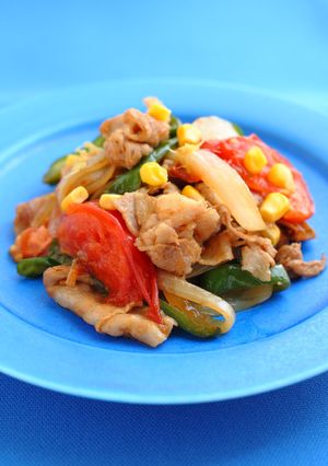 夏バテ防止！夏野菜の生姜焼き-レシピのメイン写真