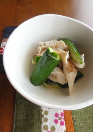 【副菜】ささみと胡瓜の梅酢和え-レシピのメイン写真