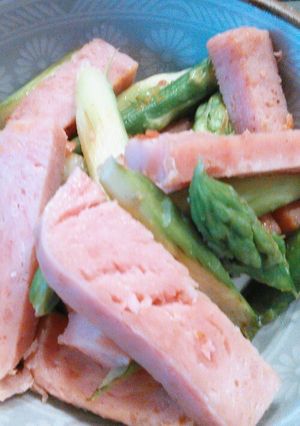 SPAM とアスパラの簡単ソテー-レシピのメイン写真