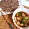 焼きネギと鶏つくねのつけ蕎麦