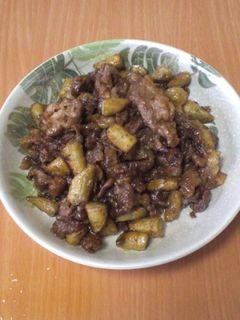 ゴボウと牛肉の甘辛炒め-レシピのメイン写真