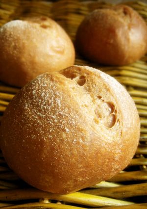 糖質制限＊ふすま＆大豆粉ふっくら丸ﾊﾟﾝ-レシピのメイン写真