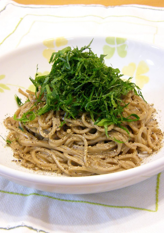お蕎麦を使って♪超簡単で美味しい！和風パスタ-レシピのメイン写真