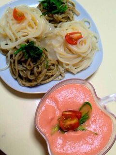 夏にぴったり☆トマトスムージーつけめん-レシピのメイン写真