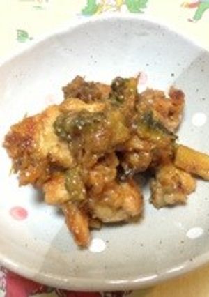 鶏手羽元とゴーヤのみそ炒め煮-レシピのメイン写真