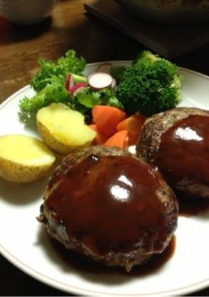 ⭐洋食屋さん風しいたけ入りハンバーグ⭐-レシピのメイン写真