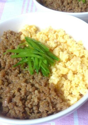 簡単美味♪♪２色そぼろご飯-レシピのメイン写真