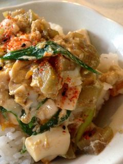 茄子と豆腐の卵とじ☆たまご丼-レシピのメイン写真