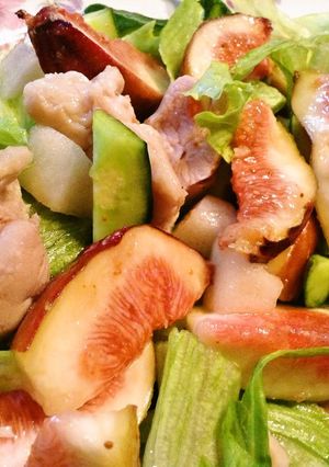 イチジクと梨と鶏肉のサラダ-レシピのメイン写真