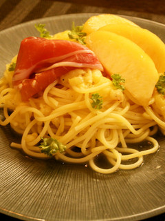 白桃と生ハムの冷製パスタ-レシピのメイン写真