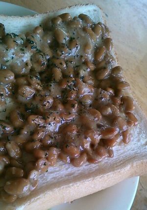生姜納豆トースト-レシピのメイン写真