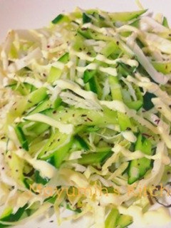 超簡単キャベツ&胡瓜のゆかり塩昆布サラダ-レシピのメイン写真