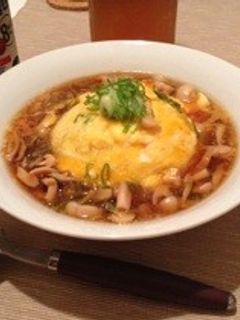 ひじきとキノコの和風あんかけオムライス-レシピのメイン写真