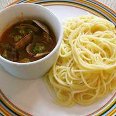あさりとオクラの冷製トマトソースパスタ-レシピのメイン写真