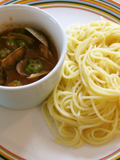 あさりとオクラの冷製トマトソースパスタ-レシピのメイン写真