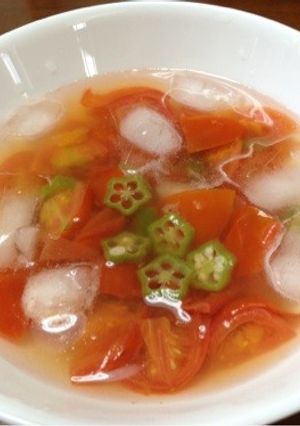 トマトとオクラの冷製スープ-レシピのメイン写真
