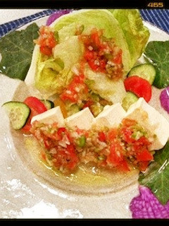 豆腐サラダ〜和風サルサドレッシングで-レシピのメイン写真