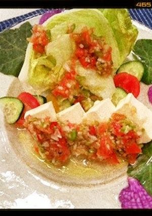 豆腐サラダ〜和風サルサドレッシングで-レシピのメイン写真