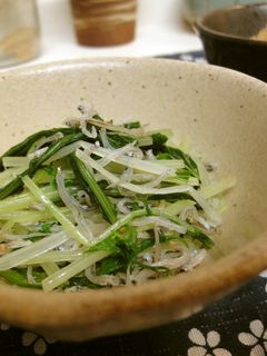 *おつまみに*水菜とじゃこの和え物*-レシピのメイン写真
