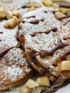 チョコバナナのふんわりパンケーキ-レシピのメイン写真