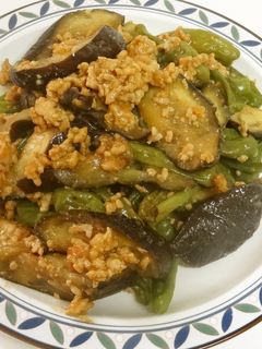 早うま 茄子としし唐の肉みそ炒め-レシピのメイン写真