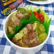 スパムとポテトでピーマンの肉詰め風