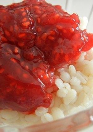 もち麦 ラズベリーソース-レシピのメイン写真