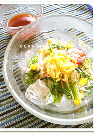 元祖トマト麺つゆ野菜そうめん（～～）☆-レシピのメイン写真