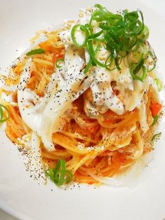 簡単☆ツナとキムチとトマトの冷製パスタ-レシピのメイン写真