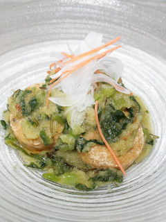 一口がんもの野沢菜おろしぽん酢かけ-レシピのメイン写真
