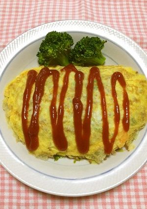 キャベツたっぷり☆えび入りオムレツ-レシピのメイン写真