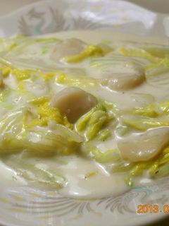 簡単中華♪ 白菜と帆立のクリーム煮-レシピのメイン写真