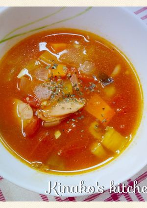 美味しいミネストローネ♪夜食にも☆-レシピのメイン写真