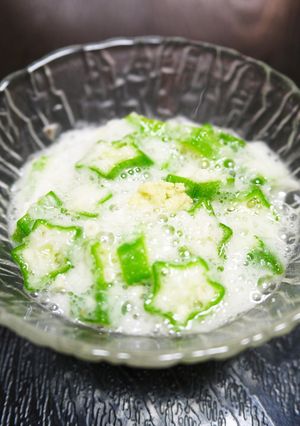 夏はオクラ!わさび風味の白だしとろろ和え-レシピのメイン写真