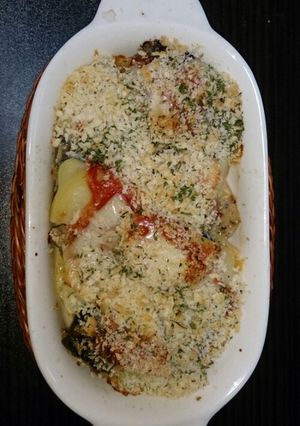 サバ缶とじゃがいものパン粉焼き-レシピのメイン写真