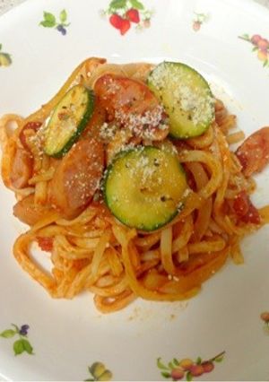 ランチに☆うどんで簡単ナポリタン♩-レシピのメイン写真