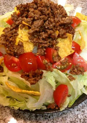 レタス丸ごと1個食べられる!タコスサラダ-レシピのメイン写真