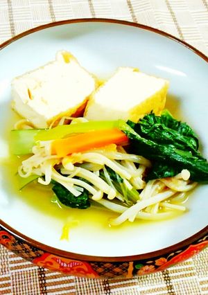 小松菜・もやしと厚揚げの煮物♪-レシピのメイン写真