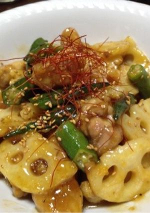 蓮根と鳥肉の甘酢炒め-レシピのメイン写真