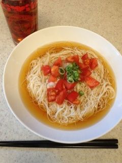 トマトの冷製そうめん-レシピのメイン写真