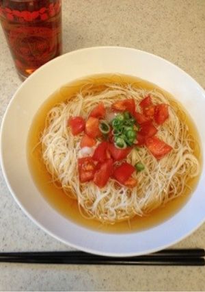トマトの冷製そうめん-レシピのメイン写真