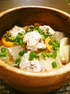 絶品!根菜といわしのつみれ汁♪-レシピのメイン写真