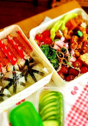 スパムおにぎり弁当♪-レシピのメイン写真