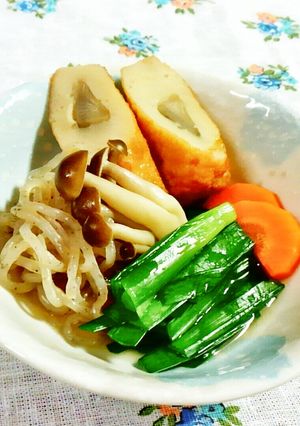 ニラと牛蒡天の煮物♪-レシピのメイン写真
