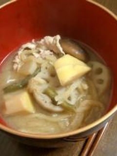 豚汁+離乳食向け筑前煮-レシピのメイン写真