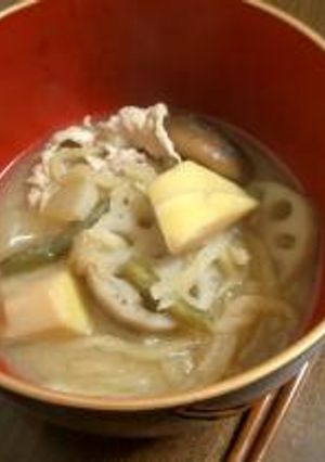 豚汁＋離乳食向け筑前煮-レシピのメイン写真