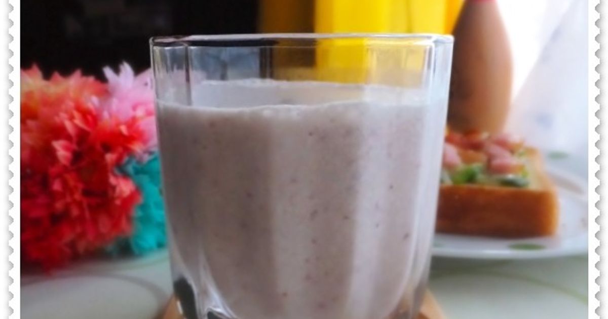 バナナ+葡萄のドリンク by NAGANO久留米 【クックパッド】 簡単