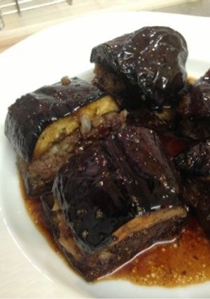 20130808ナスのひき肉ハサミ-レシピのメイン写真