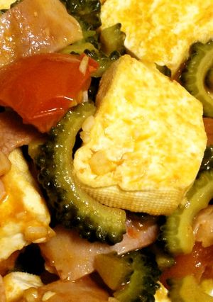 ゴーヤとトマトの醤油炒め-レシピのメイン写真